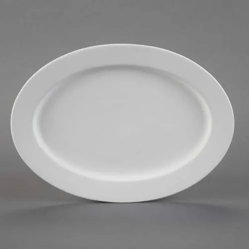 Picture of Ceramic Bisque 28574 Rimmed Oval Platter