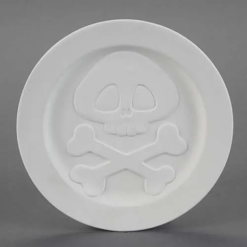 Picture of Ceramic Bisque 26780 Skater Skull Plate