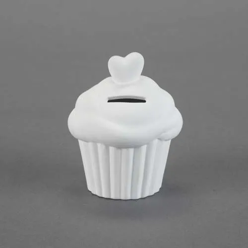 Picture of Ceramic Bisque 29049 Cupcake Bank