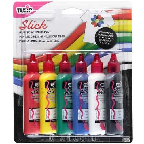 Picture of Tulip Dimensional Fabric Paint Slick Primary 6 Pack