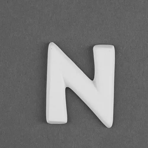 Picture of Ceramic Bisque 35402 Letter N Embellie