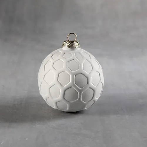 Picture of Ceramic Bisque 35973 Hexagon Round Ornament