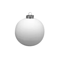 Picture of Ceramic Bisque Silver Cap Ball Ornament 8pc