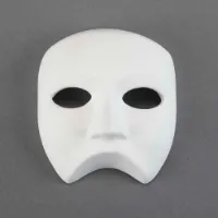 Picture of Ceramic Bisque 23896 Three Quarter Mask