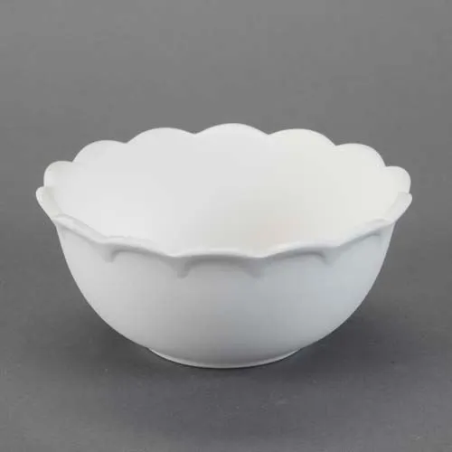 Picture of Ceramic Bisque 31218 Scalloped Bowl
