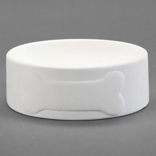 Picture of Ceramic Bisque 32937 Dog Bowl With Bone