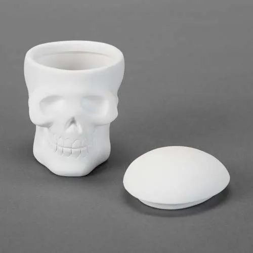 Picture of Ceramic Bisque 32854 Skull Box 6pc