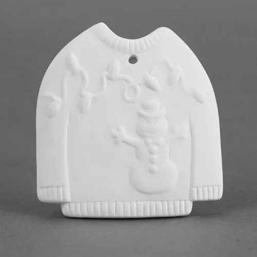 Picture of Ceramic Bisque 34383 Ugly Sweater Ornament