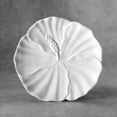 Picture of Ceramic Bisque 37483 Hibiscus Plate