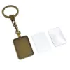 Picture of Sublimation Crystal Alloy Keychain Antique Gold Rectangle