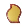 Picture of Sublimation Shield Award Plaque - Wave Mahogany with Gold Printing Plate